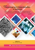 Cover: Processing and Characterization of Materials - Trans Tech Publications Ltd