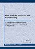 Cover: Metal Materials Processes and Manufacturing - Trans Tech Publications Ltd