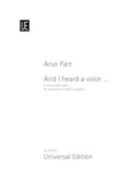 Cover: And i heard a voice - Universal Edition