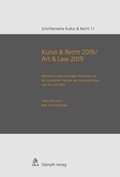 Cover: Kunst & Recht 2019 / Art & Law 2019 - St&auml;mpfli Verlag AG