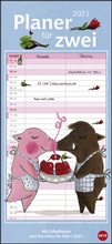 Cover: Rosalie & Tr&uuml;ffel Planer f&uuml;r zwei Kalender 2021 - Heye