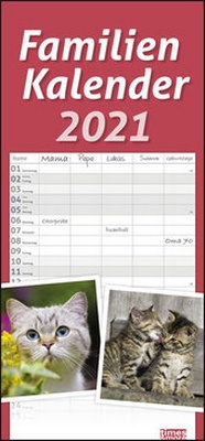 Abbildung von: times&more Katzen Familienplaner Kalender 2021 - Heye