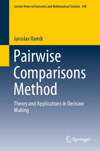 Enlarge image Cover: Pairwise Comparisons Method - Springer