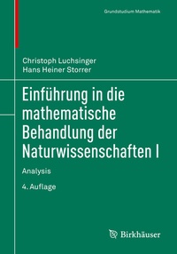 Abbildung von: Einführung in die mathematische Behandlung der Naturwissenschaften I - Birkhäuser