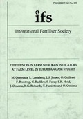 Cover: Differences in Farm Nitrogen Indicators at Farm Level in European Case Studies - International Fertiliser Society