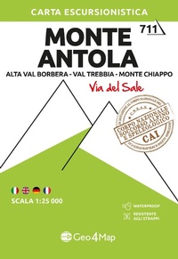 Abbildung von: Monte Antola. Alta Val Borbera, Val Trebbia, Monte Chiappo. Carta escursionistica 1:25.000 - Carta escursionistica;Geo4Map