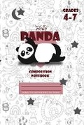 Cover: Hello Panda Primary Composition 4-7 Notebook, 102 Sheets, 6 x 9 Inch White Cover - Blurb