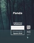 Cover: Panda Square Grid, Quad Ruled, Composition Notebook, 100 Sheets, Large Size 8 x 10 Inch Dark Forest Cover - Blurb