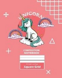 Enlarge image Cover: Unicorn Square Grid, Graph Paper Composition Notebook, 100 Sheets, Large 8 x 10 Inch, Quad Ruled Pink Cover - Blurb