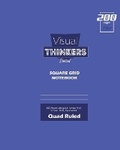 Cover: Visual Thinkers (Lite) Square Grid, Quad Ruled, Composition Notebook, 100 Sheets, Large Size 8 x 10 Inch Navy Cover - Blurb