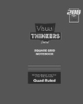 Cover: Visual Thinkers (Lite) Square Grid, Quad Ruled, Composition Notebook, 100 Sheets, Large Size 8 x 10 Inch Gray Cover - Blurb