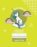 Cover: Unicorn Square Grid, Graph Paper Composition Notebook, 100 Sheets, Large 8 x 10 Inch, Quad Ruled Yellow Cover - Blurb