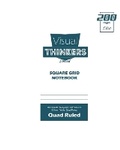 Cover: Visual Thinkers (Lite) Square Grid, Quad Ruled, Composition Notebook, 100 Sheets, Large Size 8 x 10 Inch White Cover - Blurb