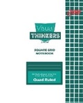 Cover: Visual Thinkers Square Grid, Quad Ruled, Composition Notebook, 100 Sheets, Large Size 8 x 10 Inch White Cover - Blurb
