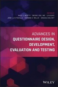 Enlarge image Cover: Advances in Questionnaire Design, Development, Evaluation and Testing - Wiley