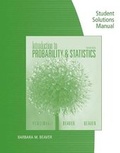 Cover: Student Solutions Manual for Mendenhall/Beaver/Beaver's Introduction to Probability and Statistics, 14th - Wadsworth Publishing Co Inc