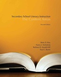 Cover: Secondary School Literacy Instruction - Wadsworth Publishing Co Inc