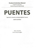 Cover: SAM Answer Key & Audioscript for Marinelli/Laughlin's Puentes, 6th - Wadsworth Publishing Co Inc