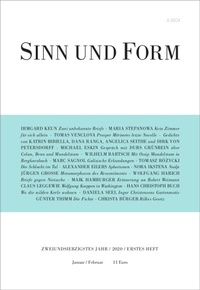 Enlarge image Cover: Sinn und Form 1/2020 - SINN und FORM