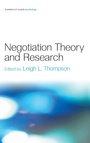 Cover: Negotiation Theory and Research - Psychology Press Ltd