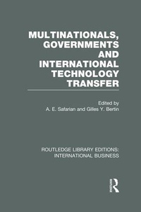 Enlarge image Cover: Multinationals, Governments and International Technology Transfer (RLE International Business) - Routledge