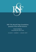 Cover: Rsf: The Russell Sage Foundation Journal of the Social Sciences - Russell Sage Foundation