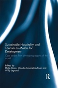 Cover: Sustainable Hospitality and Tourism as Motors for Development - Routledge