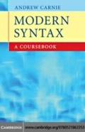Cover: Modern Syntax - Cambridge University Press