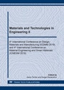 Cover: Materials and Technologies in Engineering II - Trans Tech Publications Ltd