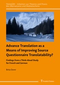 Cover: Advance Translation as a Means of Improving Source Questionnaire Translatability? - Frank & Timme