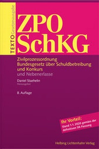 Enlarge image Cover: Texto ZPO/SchKG - Helbing & Lichtenhahn