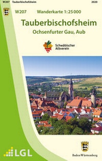 Abbildung von: W207 Wanderkarte 1:25 000 Tauberbischofsheim - Landesamt für Geoinformation und Landentwicklung Baden-Württemberg (LGL)