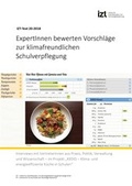 Cover: ExpertInnen bewerten Vorschl&auml;ge zur klimafreundlichen Schulverpflegung - IZT - Institut f&uuml;r Zukunftsstudien und Technologiebewertung gGmbH