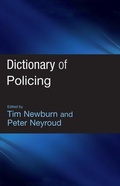 Cover: Dictionary of Policing - Willan Publishing
