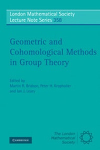 Abbildung von: Geometric and Cohomological Methods in Group Theory - Cambridge University Press