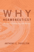 Cover: Why Hermeneutics? - Wipf and Stock Publishers