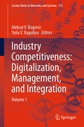 Cover: Industry Competitiveness: Digitalization, Management, and Integration - Springer