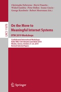 Cover: On the Move to Meaningful Internet Systems: OTM 2019 Workshops - Springer