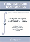 Cover: Complex Analysis and Spectral Theory - American Mathematical Society
