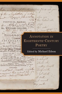 Enlarge image Cover: Annotation in Eighteenth-Century Poetry - Lehigh University Press