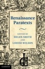 Cover: Renaissance Paratexts - Cambridge University Press