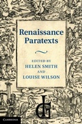 Cover: Renaissance Paratexts - Cambridge University Press