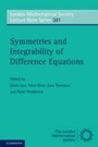 Cover: Symmetries and Integrability of Difference Equations - Cambridge University Press