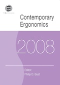 Cover: Contemporary Ergonomics 2008 - Taylor & Francis