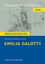 Cover: Emilia Galotti von Gotthold Ephraim Lessing. Ein Trauerspiel in fünf Aufzügen. (Textausgabe) - Bange, C