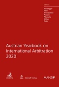 Cover: Austrian Yearbook on International Arbitration 2020 - St&auml;mpfli Verlag AG