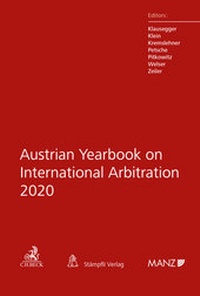 Abbildung von: Austrian Yearbook on International Arbitration 2020 - Stämpfli Verlag
