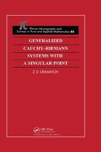 Abbildung von: Generalized Cauchy-Riemann Systems with a Singular Point - Routledge