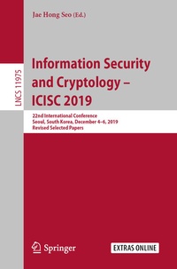 Abbildung von: Information Security and Cryptology - ICISC 2019 - Springer