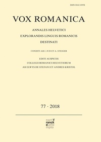 Abbildung von: Vox Romanica 77 (2018) - Narr Francke Attempto